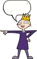 Cartoon zeigt Prinz mit Sprechblase png