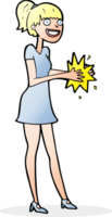 cartoon woman clapping hands png