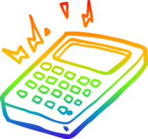 arco iris degradado línea dibujo de un dibujos animados calculadora png