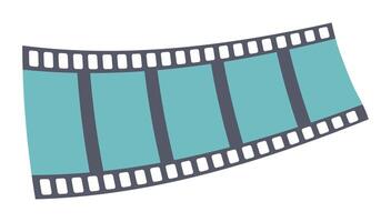 Film tape in flat design. Cinema movie reel, filmstrip slides with frames. illustration isolated. vector