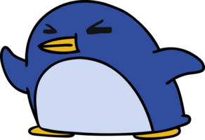 tekenfilm illustratie kawaii van een schattig pinguïn png