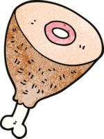 cartone animato doodle carne cotta png