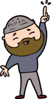 cartoon happy bearded man png