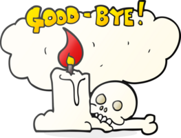 hand drawn cartoon goodbye sign png