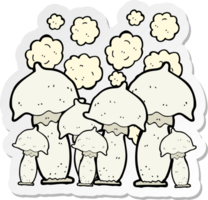 adesivo de cogumelos de desenho animado png
