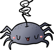 araña de halloween de dibujos animados png