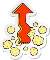 sticker of a cartoon pointing arrow png