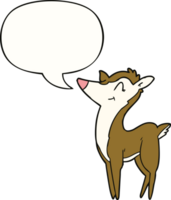 dibujos animados ciervo con habla burbuja png