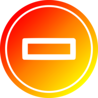 subtração com caloroso gradiente terminar circular ícone com caloroso gradiente terminar png