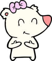 female polar bear cartoon png