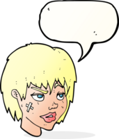 cartoon woman with plaster on face with speech bubble png