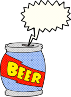 hand drawn comic book speech bubble cartoon beer can png