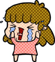 cartoon woman in tears png