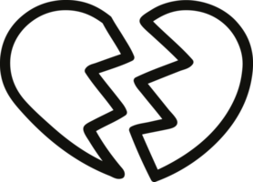 broken heart icon symbol png