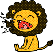 cartoon roaring lion png