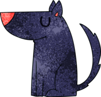 hand drawn quirky cartoon dog png