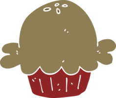 flat color style cartoon pie png