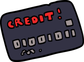 cartoon doodle credit card png