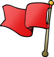 cartoon doodle red flag png