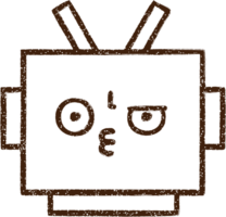 dibujo al carboncillo de un robot png