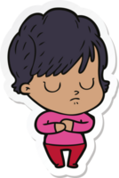 sticker of a cartoon woman png