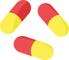 Flat colour illustration of some medical pills png