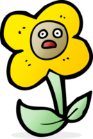 flor de dibujos animados con cara png