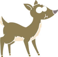 flat color style cartoon deer png