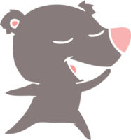 flat color style cartoon bear png