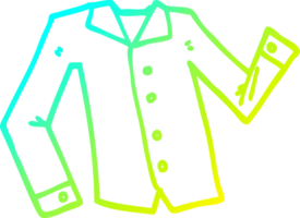 cold gradient line drawing of a cartoon work shirt png