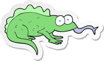 adesivo de um lagarto de desenho animado png