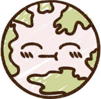 desenho de giz planeta terra png