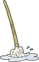 wet cartoon mop png