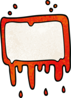 cartoon doodle bloody banner png