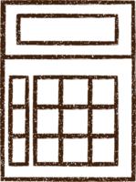 dibujo al carboncillo con calculadora png