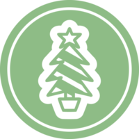 Navidad árbol circular icono símbolo png