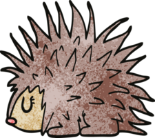 cartoon doodle spiky hedgehog png