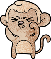 macaco com raiva dos desenhos animados png