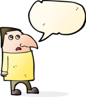 cartoon worried man with speech bubble png