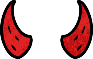 cartoon devil horns png