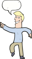 cartoon grinning man with speech bubble png