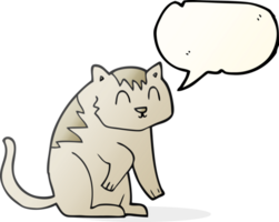 mão desenhado discurso bolha desenho animado gato png