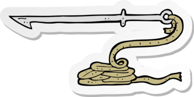 sticker of a cartoon harpoon png