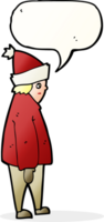 persona de dibujos animados en ropa de invierno con burbujas de discurso png