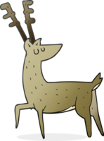 hand drawn cartoon stag png