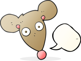 hand drawn speech bubble cartoon mouse png