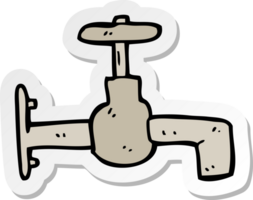 sticker of a cartoon faucet png