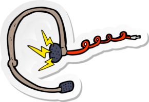 sticker of a cartoon call center headset png