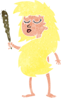 cartoon cave woman png