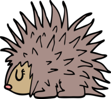 riccio appuntito di doodle del fumetto png